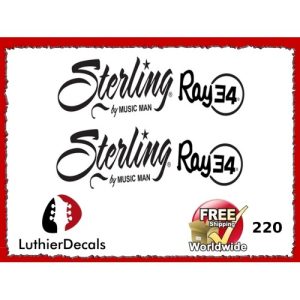 Musicman Sterling Ray 34 Guitar Decal 220