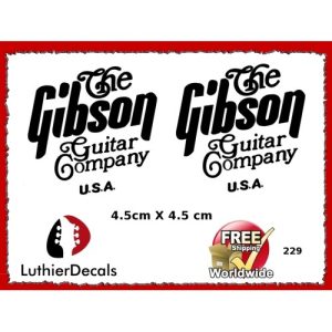 The Gibson Guitar Company Guitar Decal 229