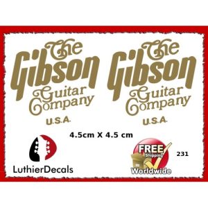 The Gibson Guitar Company Guitar Decal 231