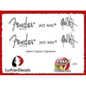 Fender Jazz Bass Adam Clayton Guitar Decal 235