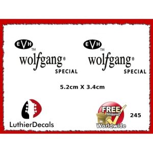 EVH Wolfgang Guitar Decal Headstock Waterslide 245