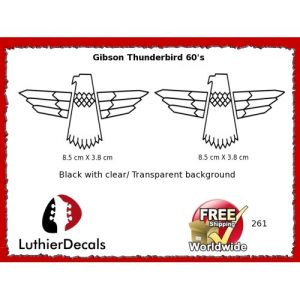 Gibson Thunderbird Firebird Guitar Decal 261