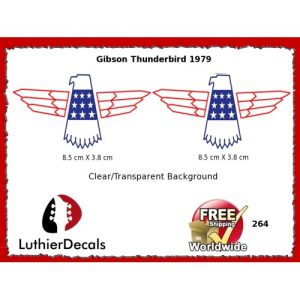 Gibson Thunderbird Firebird Guitar Decal 264