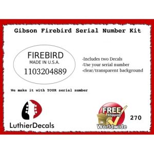 Gibson Thunderbird Firebird Guitar Decal 270