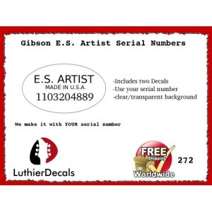 Gibson Thunderbird Firebird Guitar Decal 272