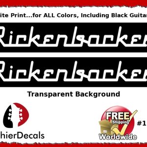 Rickenbacker Decals Guitar Waterslide Headstock logo #115w