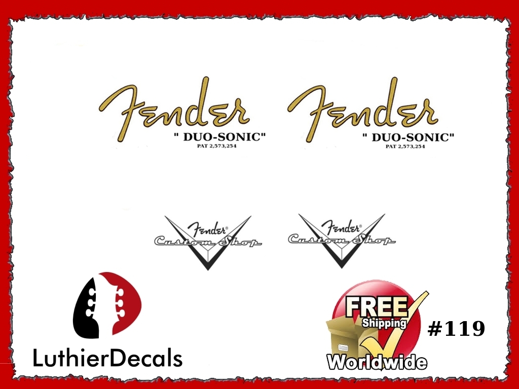 Fender Duo-Sonic Decal Guitar Waterslide #119