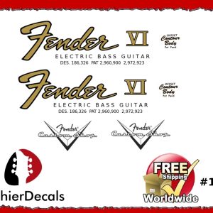 Fender Electric Bass VI Guitar Decal #131