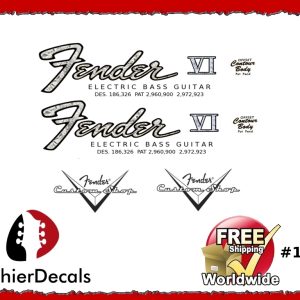 Fender Electric Bass VI Guitar Decal #132
