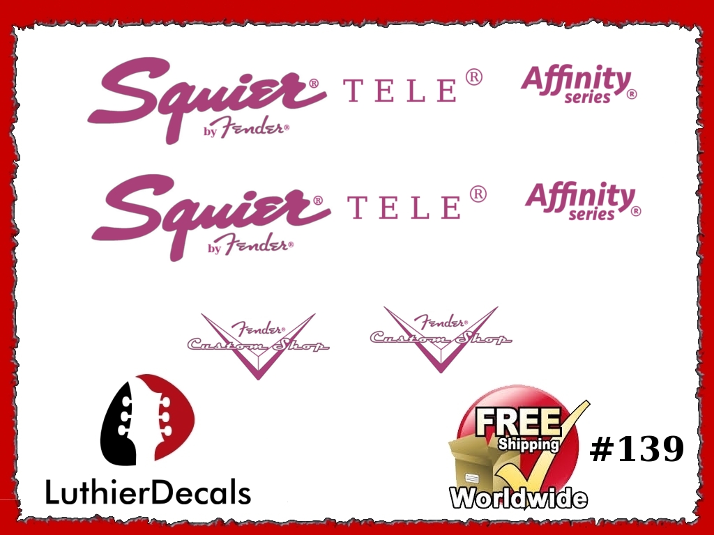 Squier Telecaster Guitar Decal #139