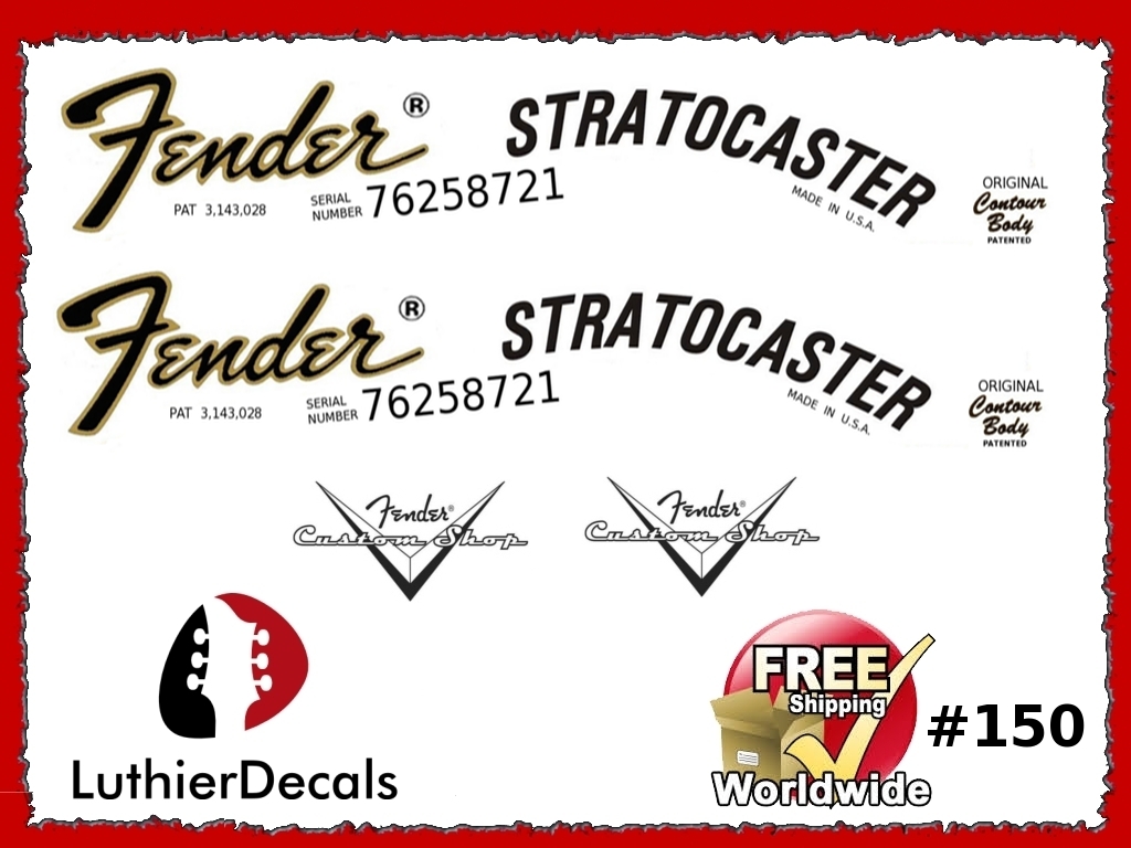 Fender Stratocaster Guitar Decal #150