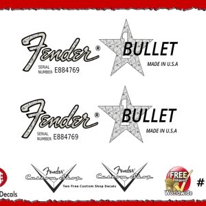 Fender Bullet Guitar Decal Waterslide #151