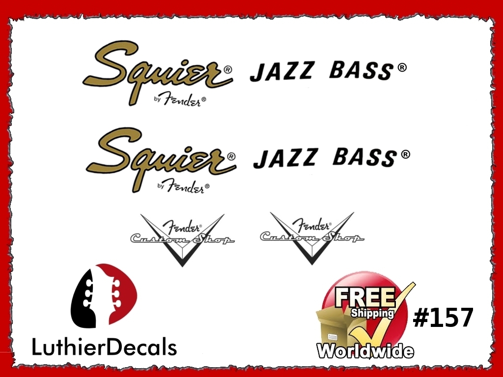 Squier Jazz Bass Guitar Decal #157
