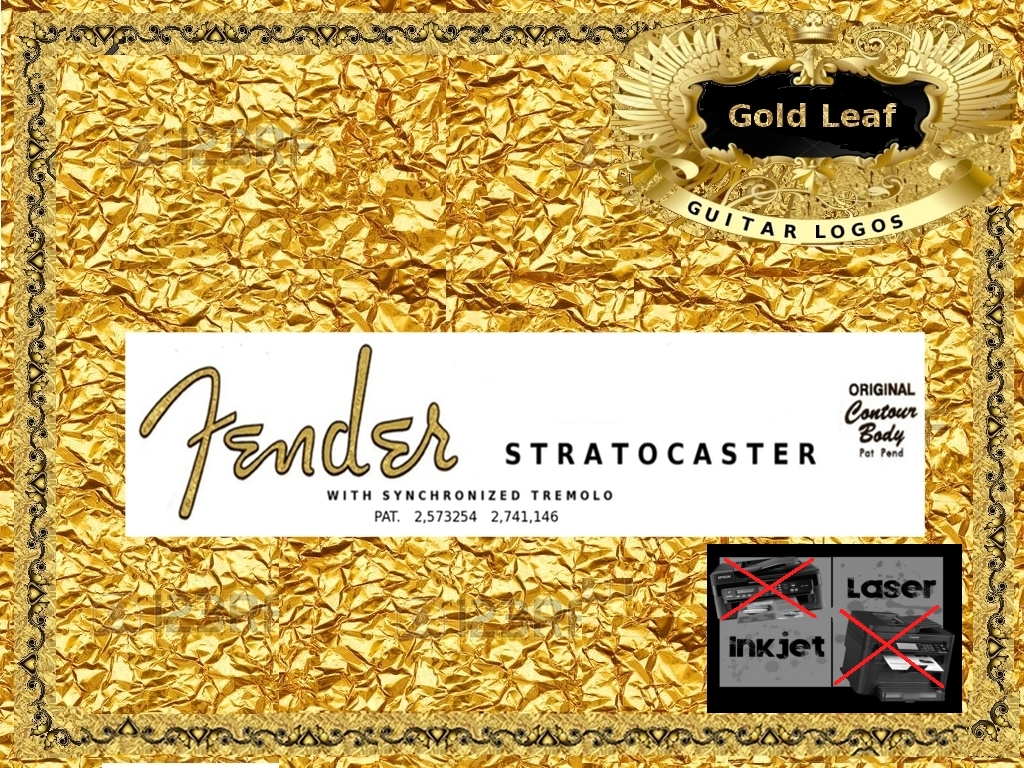 Fender Stratocaster Guitar Decal 1g