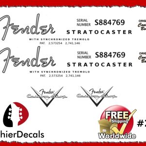 Fender Stratocaster Guitar Decal #26