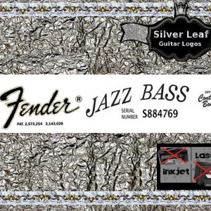 Fender Jazz Bass Guitar Decal 30s