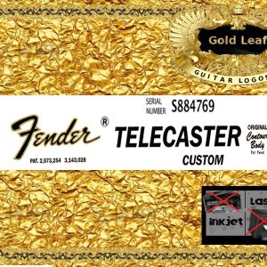 Fender Telecaster Custom Guitar Decal #31g