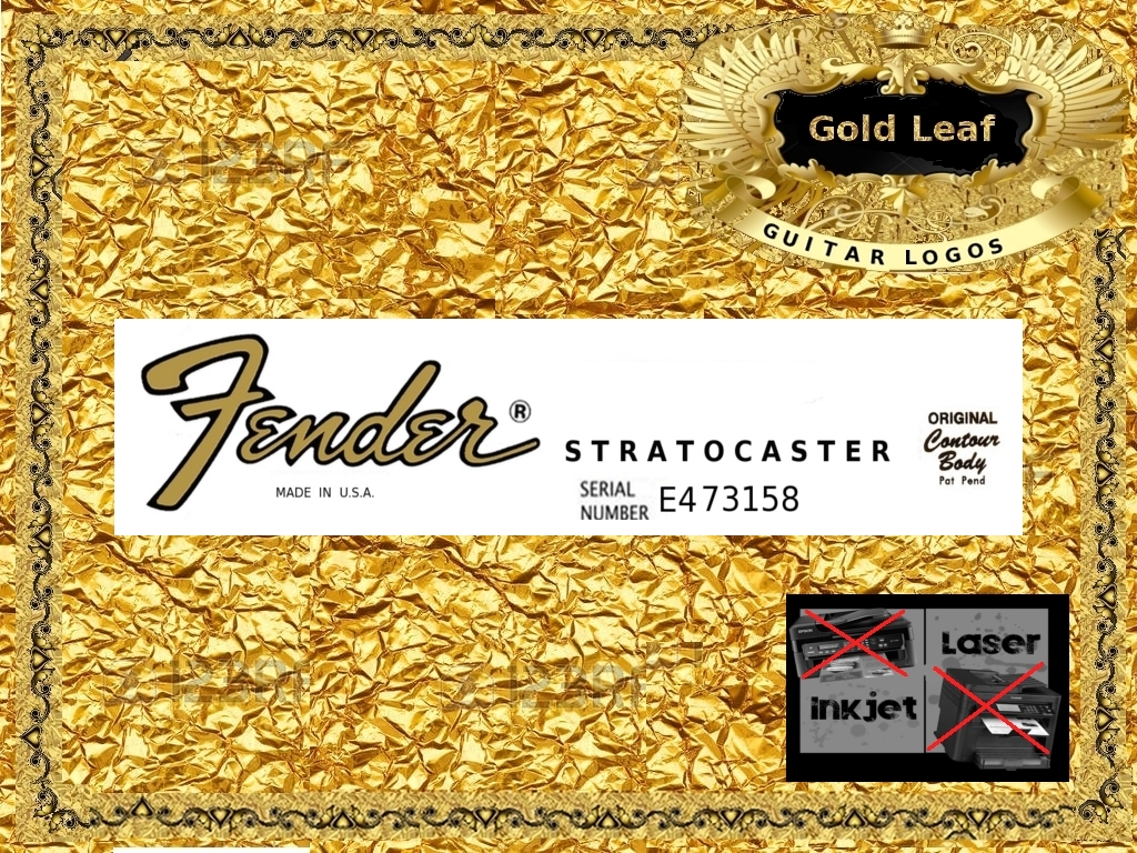 Fender Stratocaster Guitar Decal #37g