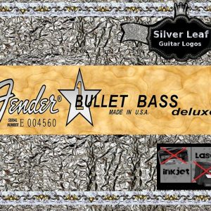 Fender Bullet Bass Deluxe Guitar Decal Waterslide #74s