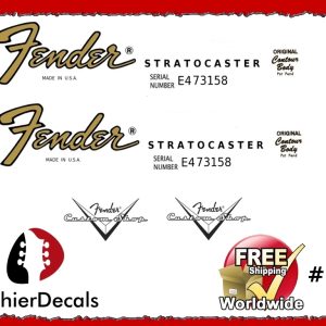 Fender Stratocaster Guitar Decal #75 Copy