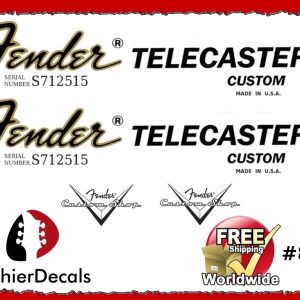 Fender Telecaster Custom Guitar Decal #81