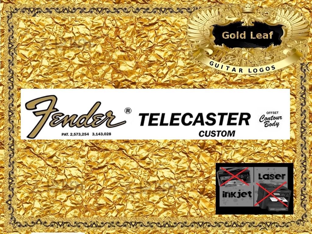 Fender Telecaster Custom Guitar Decal 8g