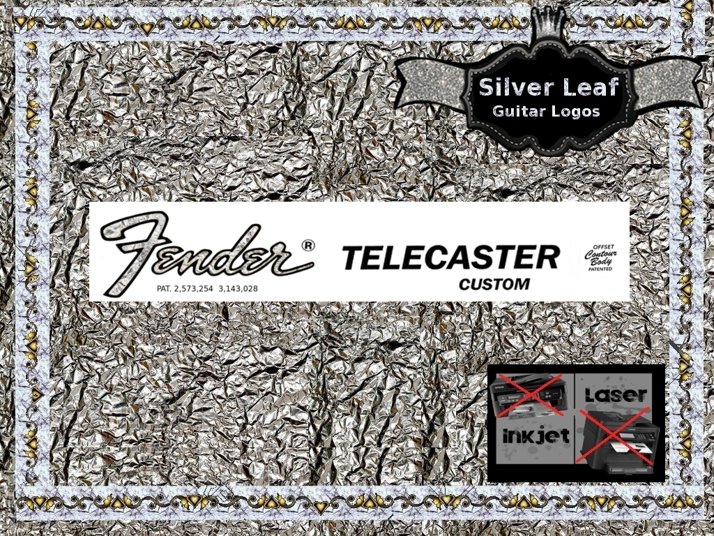 Fender Telecaster Custom Guitar Decal 8s