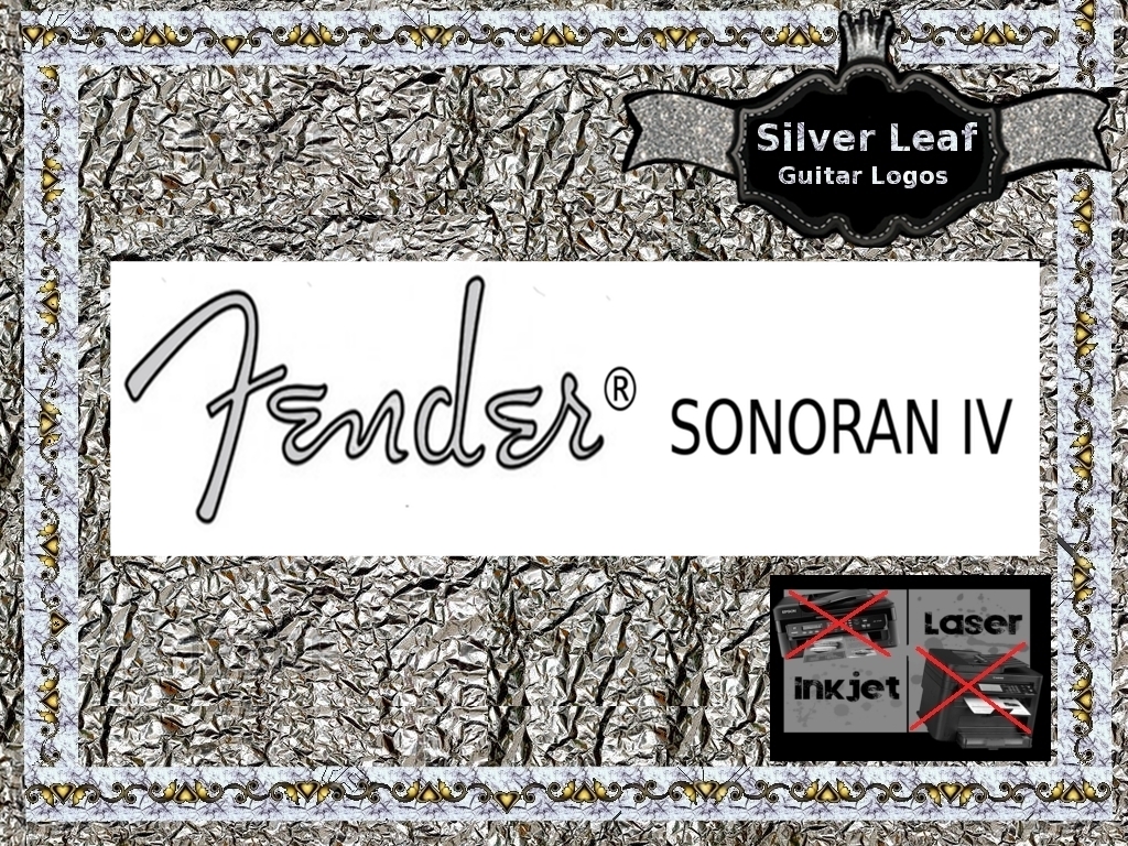 Fender Sonoran IV Guitar Decal 90s