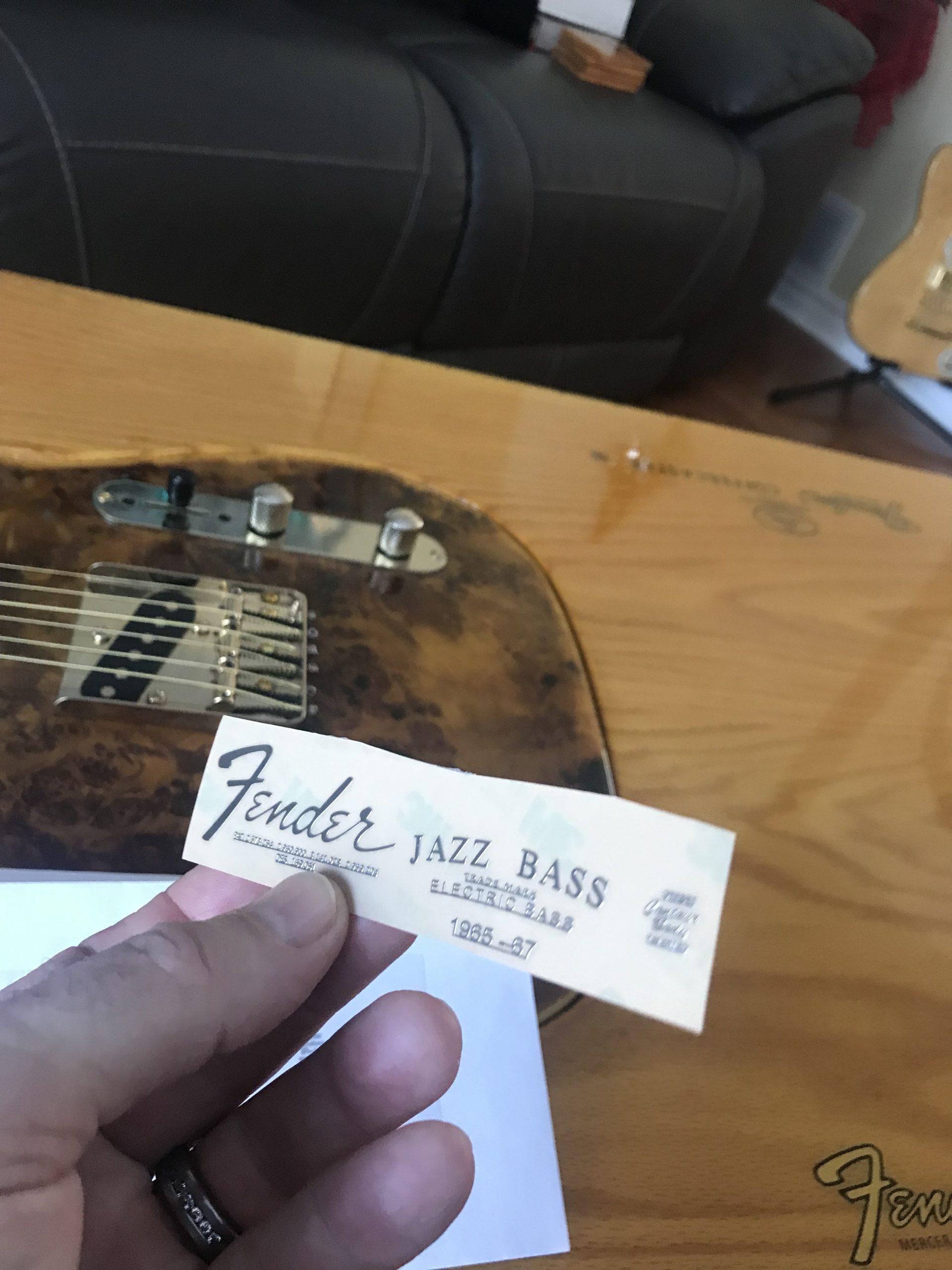 Fender Jazz Bass Guitar Decal M92b - Image 8