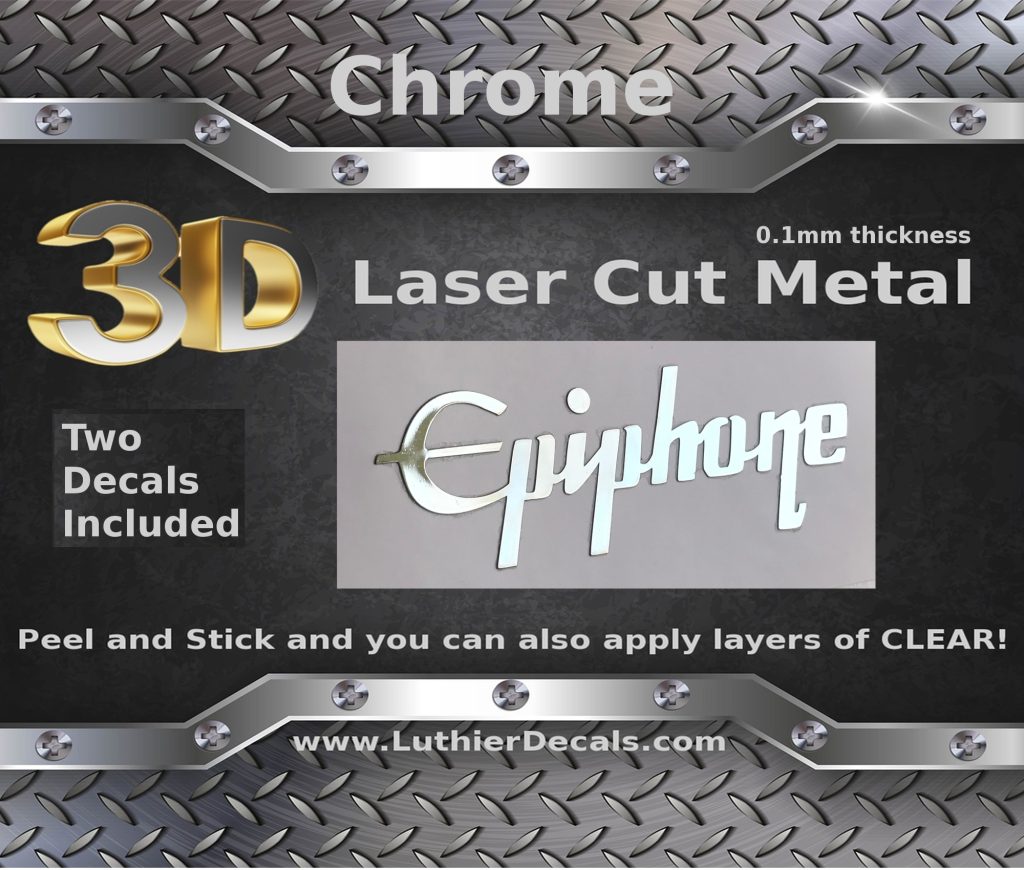 Epiphone Guitar Decal Chrome Laser Cut M1