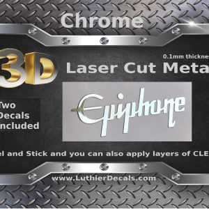 Epiphone Guitar Decal Chrome Laser Cut M1