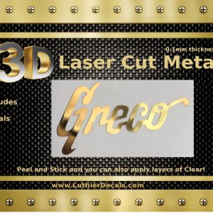 Greco Guitar Decal 3D laser Cut Metal M12
