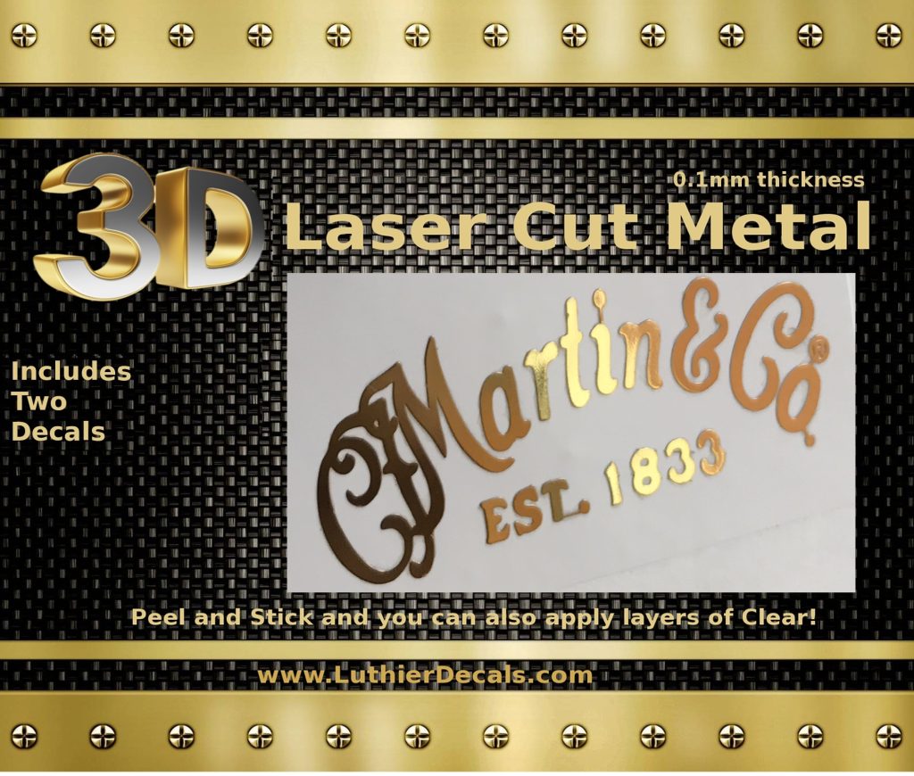 Martin & Co. Guitar Decal Metal Laser M13