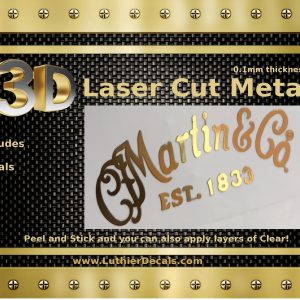 Martin & Co. Guitar Decal Metal Laser M13