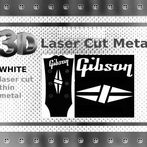 Gibson Guitar Decal 3d Metal M145