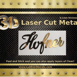 Hofner Guitar Decal 3D Laser Metal M14b