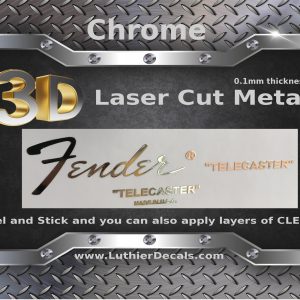Fender Telecaster 3D Metal Guitar Decal M17b