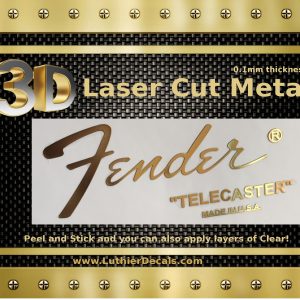 Fender Telecaster 3D Metal Guitar Decal M18b