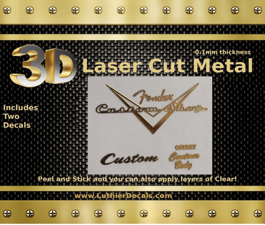 Fender Guitar Custom shop Decal 3D Laser Cut Metal M19