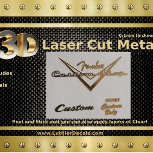 Fender Guitar Custom shop Decal 3D Laser Cut Metal M19