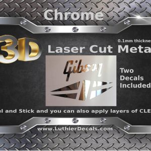 Gibson Guitar Decal 3d Metal M2