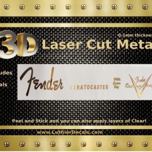 Fender Stratocaster Guitar Decal 3D Metal M22