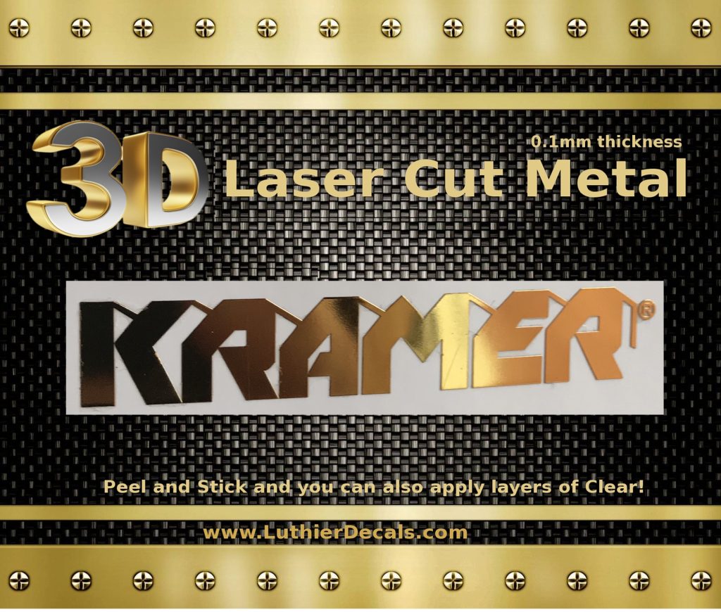 Kramer Guitar Metal Decal M24b
