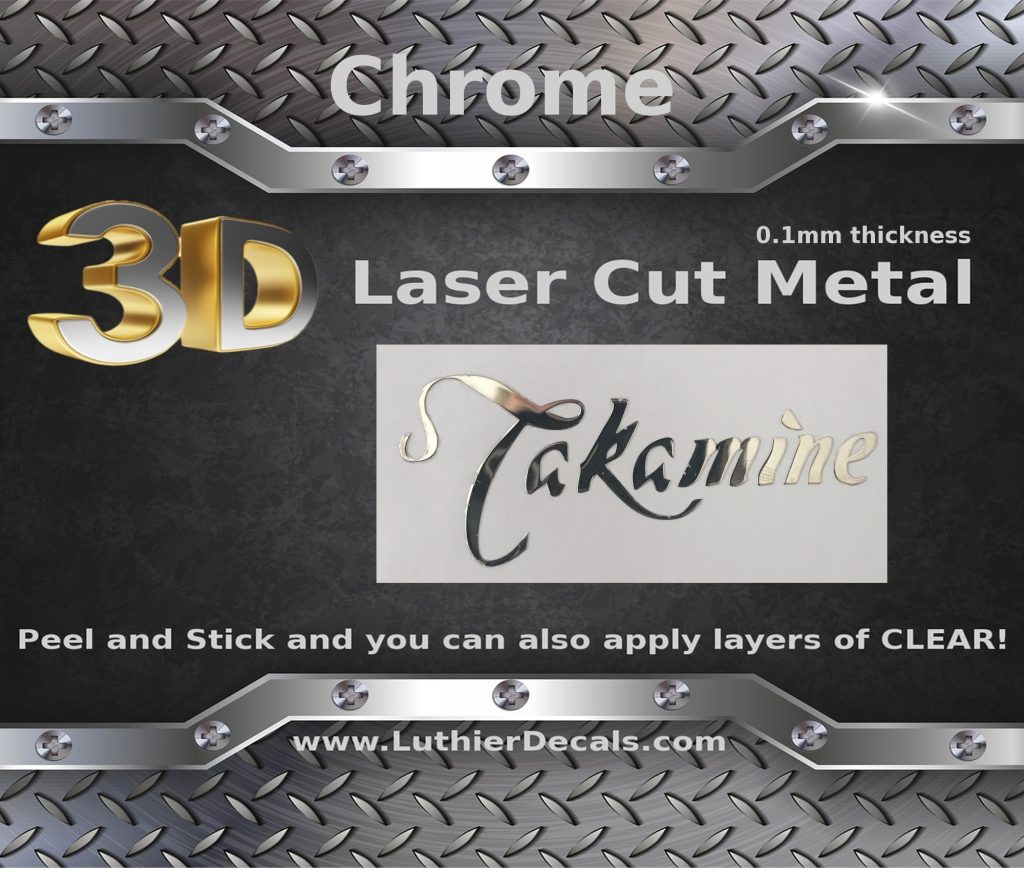 Takamine Guitar Decal Metal Laser M25B