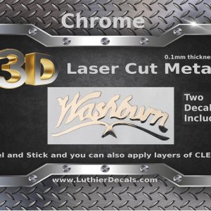 Washburn Guitar Decal 3D Laser Metal M26