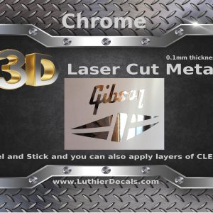 Gibson Guitar Decal 3d Metal M2b