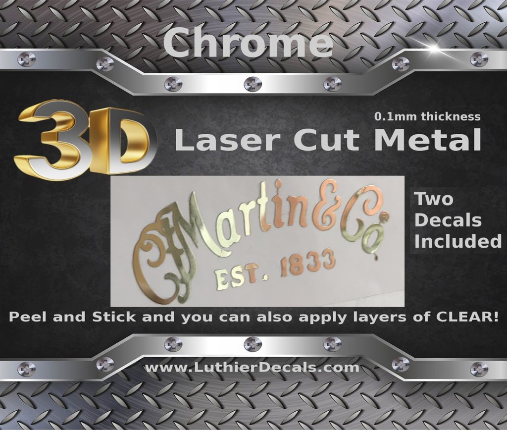 Martin & Co. Guitar Decal Metal Laser M34