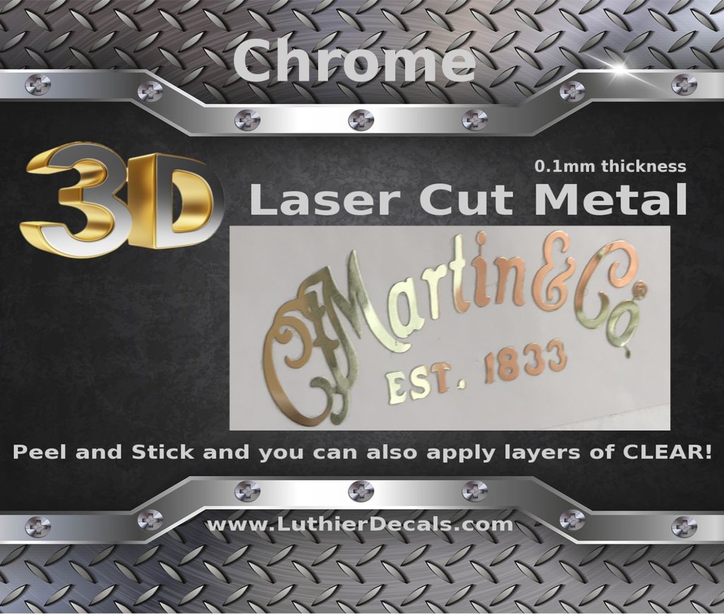 Martin & Co. Guitar Decal Metal Laser M34b