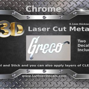 Greco Guitar Decal 3D laser Cut Metal M35
