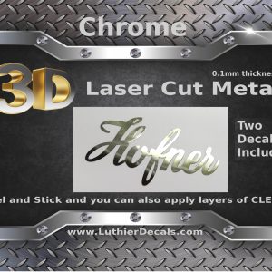 Hofner Guitar Decal 3D Laser Metal M36